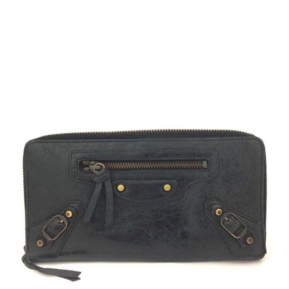 BALENCIAGA The City Leather Zip Around Long Wallet /1J6224 - Picture 1 of 8